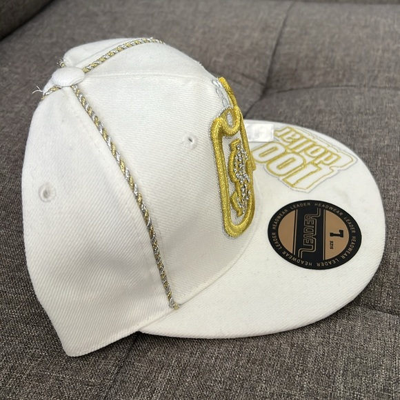 $100 Bill Leader Hat w/dog-tags on the front and money sign on the back. NWT. - Picture 5 of 5